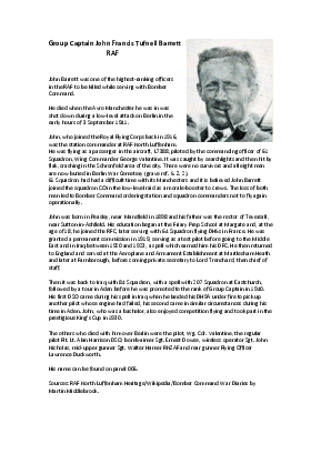 A preview of a PDF biography for Barrett, John Francis Tufnell